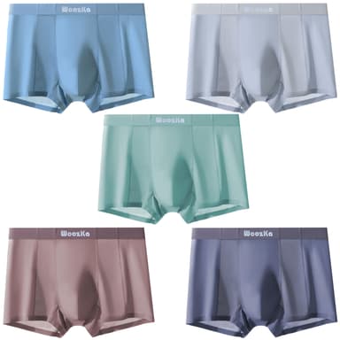 Men's Ice Silk Briefs Boxers  (Pack of 5)(random colour)