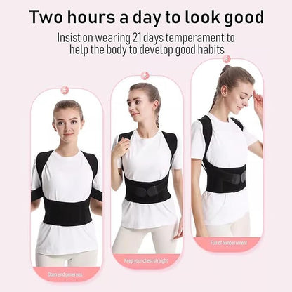 Premium Posture Corrector Shoulder Belt – Adjustable Back Support Brace for Men & Women